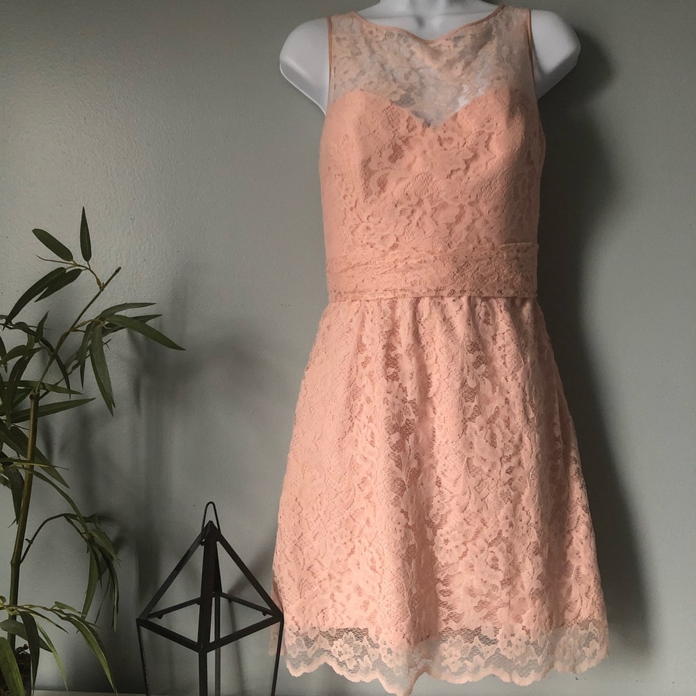 AMSALE Peach/pink Bridesmaid Dress